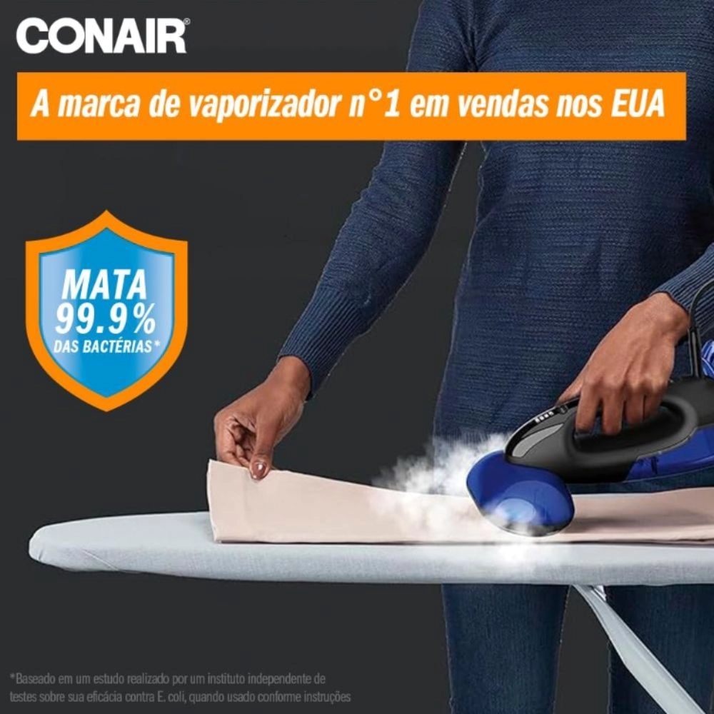 Vaporizador de Roupas, 2 em 1, Ferro de Passar, 2000W, Turbo ExtremeSteam, 220V - Azul e Preto