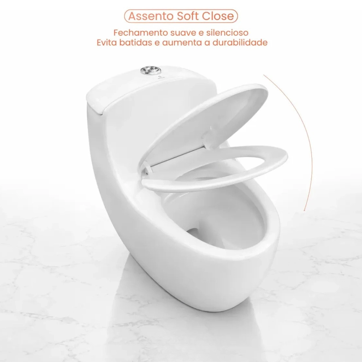 Vaso Sanitário Branco Monobloco Caixa Acoplada Sevilha Soft Close Vaso Sanitário Branco Monobloco Caixa Acoplada Sevilha Soft Close