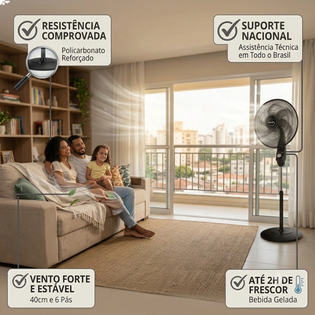 VENTILADOR DE COLUNA MALLORY EOLO 40CM 6 PÁS 126W GRAFITE 127V VENTILADOR DE COLUNA MALLORY EOLO 40CM 6 PÁS 126W GRAFITE 127V