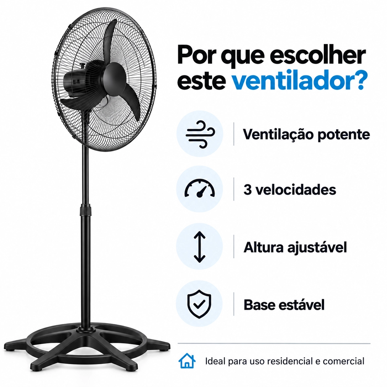 VENTILADOR DE COLUNA VENTISOL NEW 60CM 147W 3 VELOCIDADES OSCILANTE 127V PRETO VENTILADOR DE COLUNA VENTISOL NEW 60CM 147W 3 VELOCIDADES OSCILANTE 127V PRETO