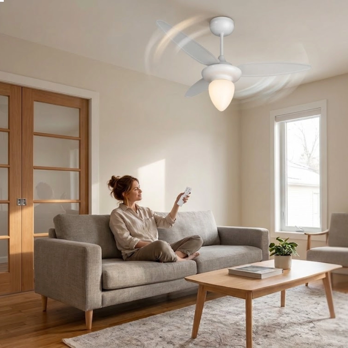 Ventilador de Teto Inverter com Controle Ventisol Wind Branco Bivolt Ventilador de Teto Inverter com Controle Ventisol Wind Branco Bivolt