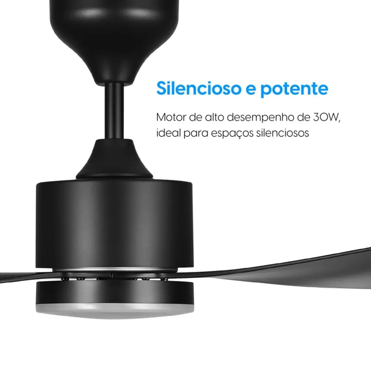 VENTILADOR DE TETO SILENCE AIR 30W 3 PÁS 6 VELOCIDADES LED 18W PRETO VENTILADOR DE TETO SILENCE AIR 30W 3 PÁS 6 VELOCIDADES LED 18W PRETO