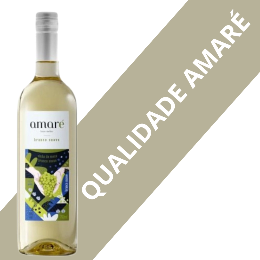 Vinho Amaré Branco de Mesa Suave 750ml - Uvas Niágara, Lorena e Couderc